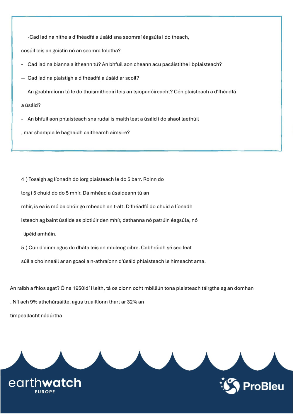 Cé chomh dona is atá Plaisteach don chomhshaol?_1