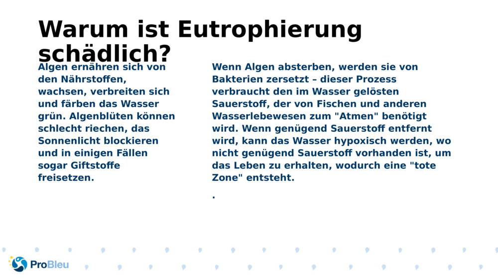 Warum ist Eutrophierung schädlich?