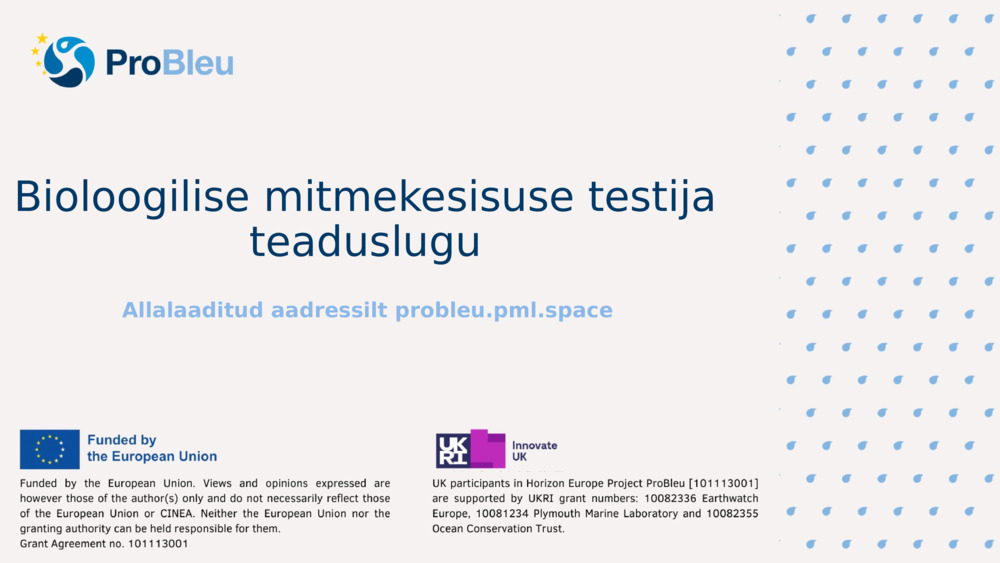 Bioloogilise mitmekesisuse testija teaduslugu