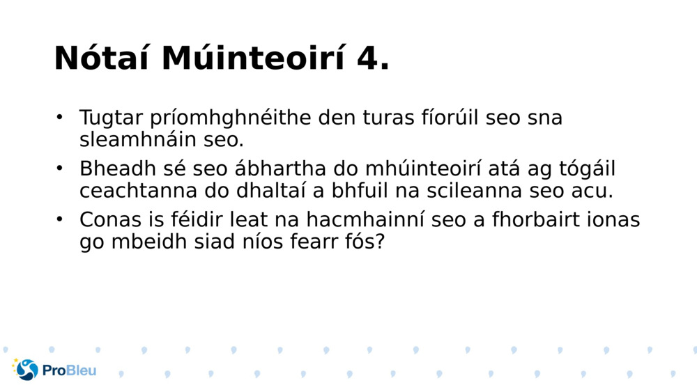 Nótaí Múinteoirí 4.