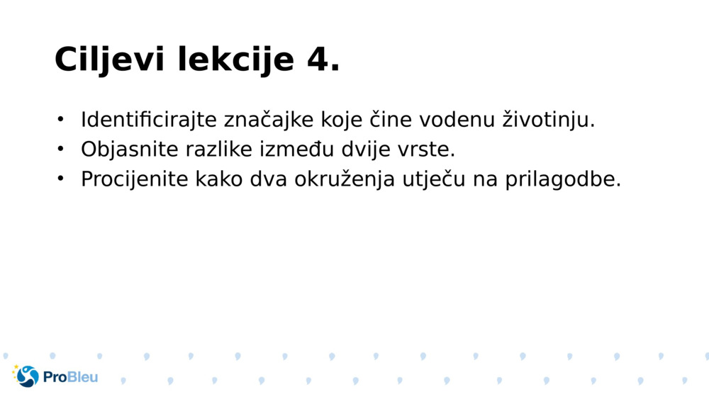 Ciljevi lekcije 4.