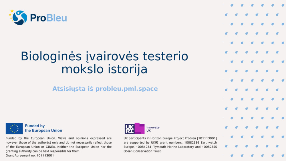 Biologinės įvairovės testerio mokslo istorija