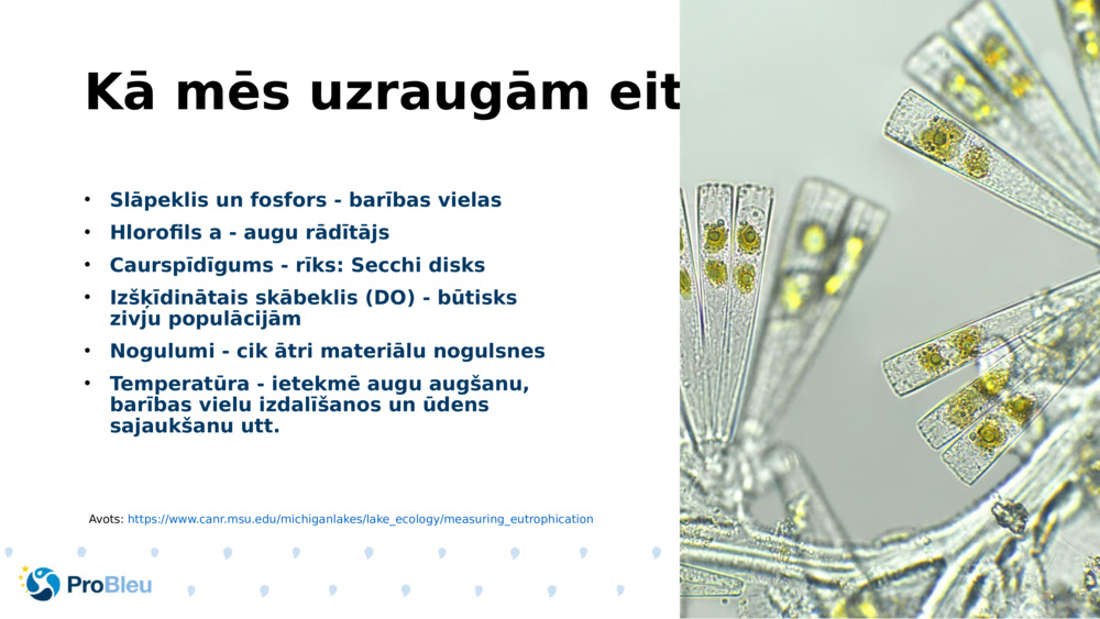 Kā mēs uzraugām eitrofikāciju?