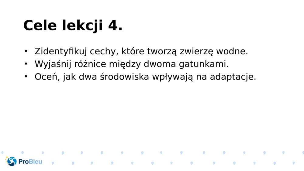 Cele lekcji 4.