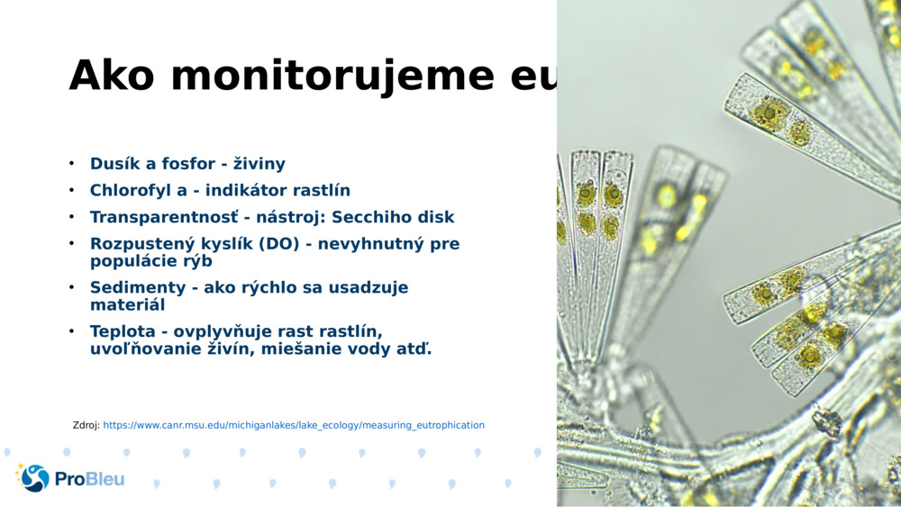 Ako monitorujeme eutrofizáciu?