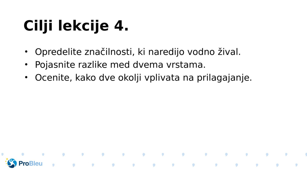 Cilji lekcije 4.