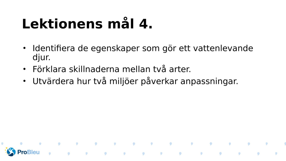 Lektionens mål 4.