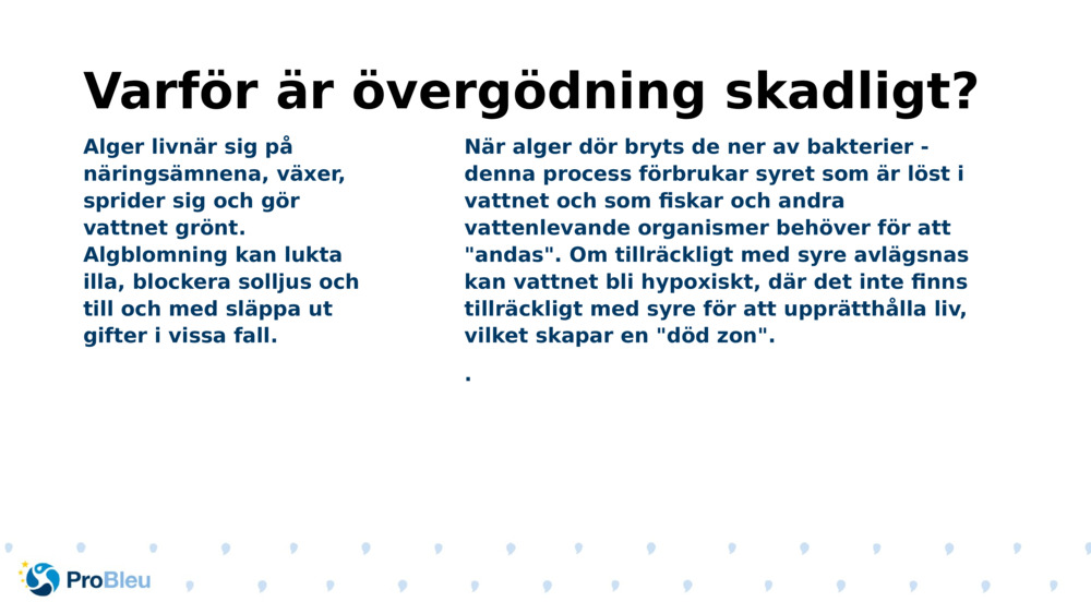 Varför är övergödning skadligt?