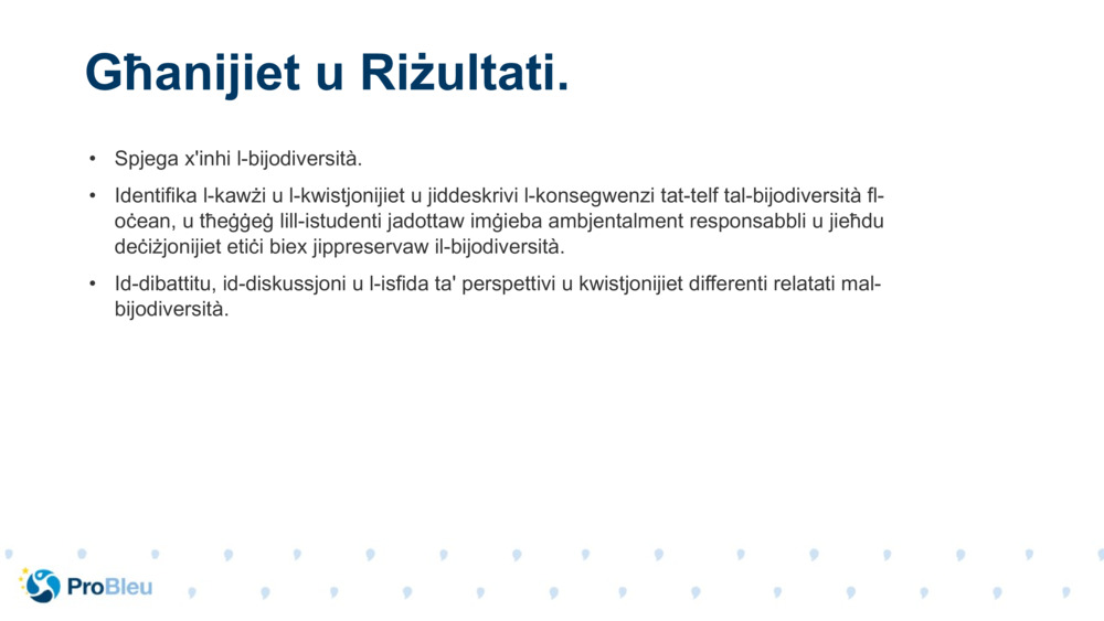 Spjega x'inhi l-bijodiversità.