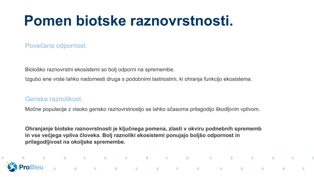 Povečana odpornost.