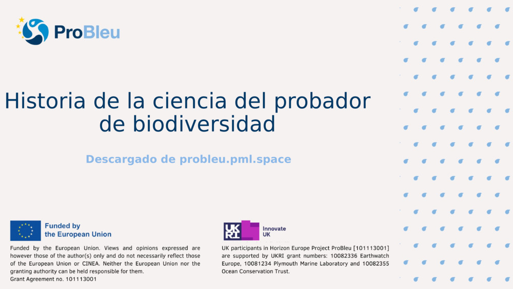 Historia de la ciencia del probador de biodiversidad