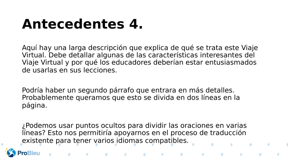 Antecedentes 4.