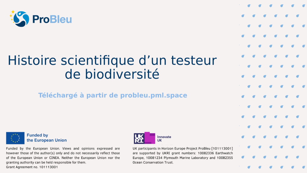 Histoire scientifique d’un testeur de biodiversité