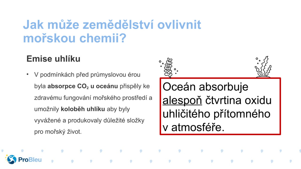 Jak může zemědělství ovlivnit mořskou chemii?