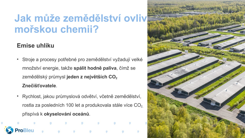 Jak může zemědělství ovlivnit mořskou chemii?