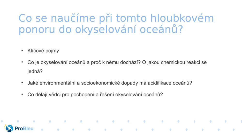 Co se naučíme při tomto hloubkovém ponoru do okyselování oceánů?