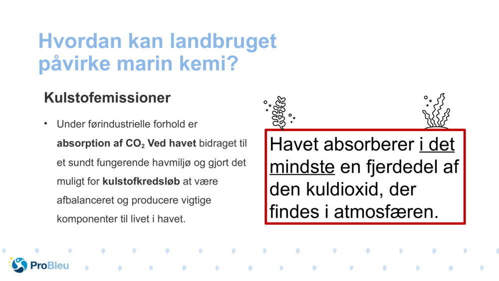 Hvordan kan landbruget påvirke marin kemi?