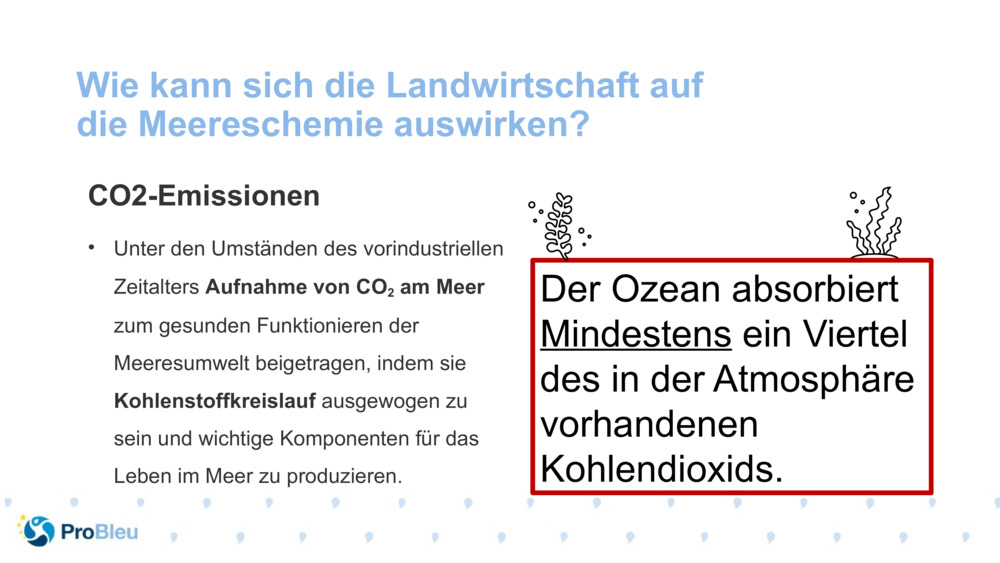 Wie kann sich die Landwirtschaft auf die Meereschemie auswirken?