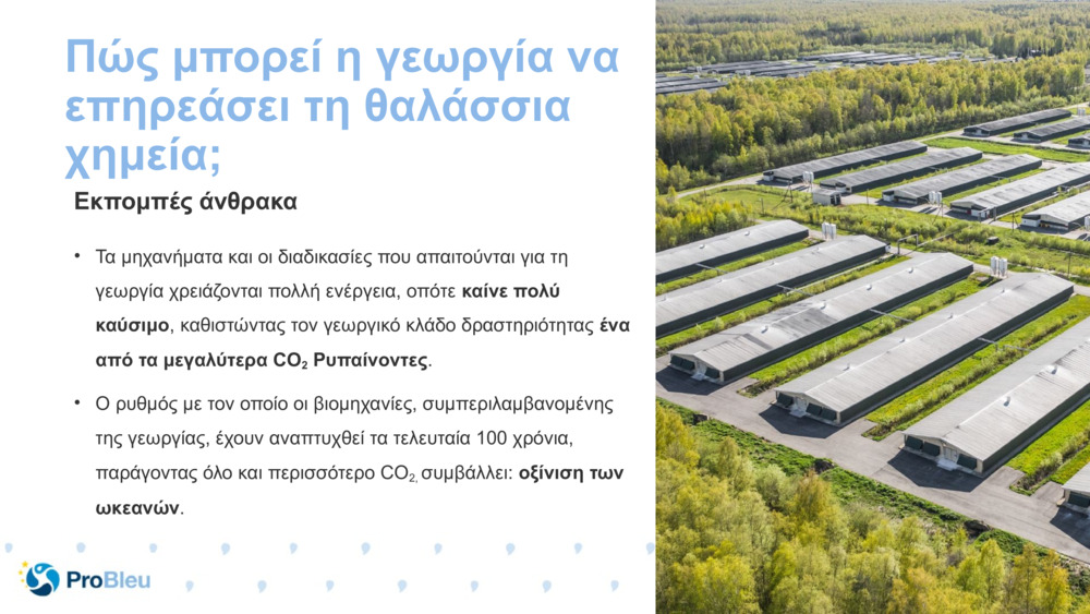 Πώς μπορεί η γεωργία να επηρεάσει τη θαλάσσια χημεία;