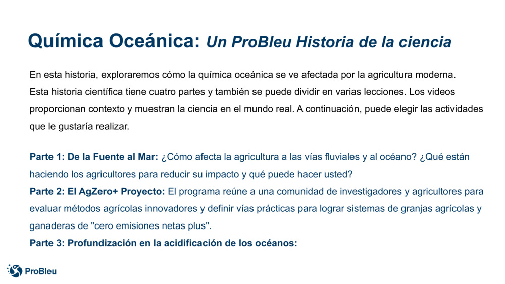Química Oceánica: 