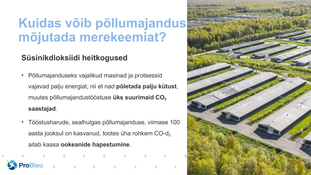 Kuidas võib põllumajandus mõjutada merekeemiat?