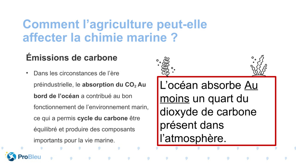 Comment l’agriculture peut-elle affecter la chimie marine ?