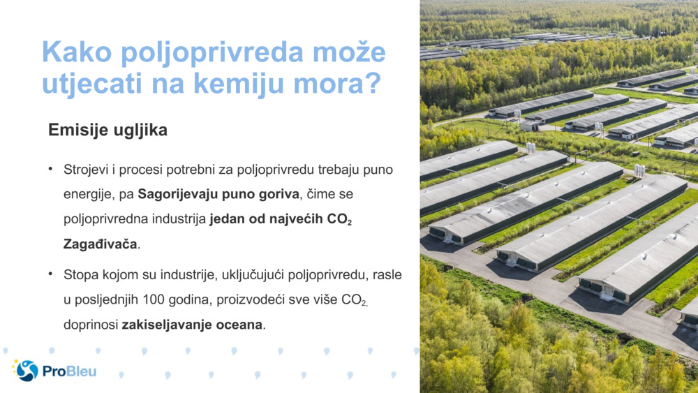 Kako poljoprivreda može utjecati na kemiju mora?