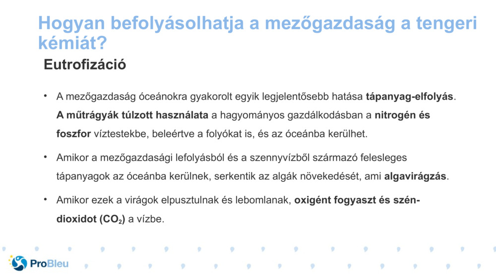 Hogyan befolyásolhatja a mezőgazdaság a tengeri kémiát?