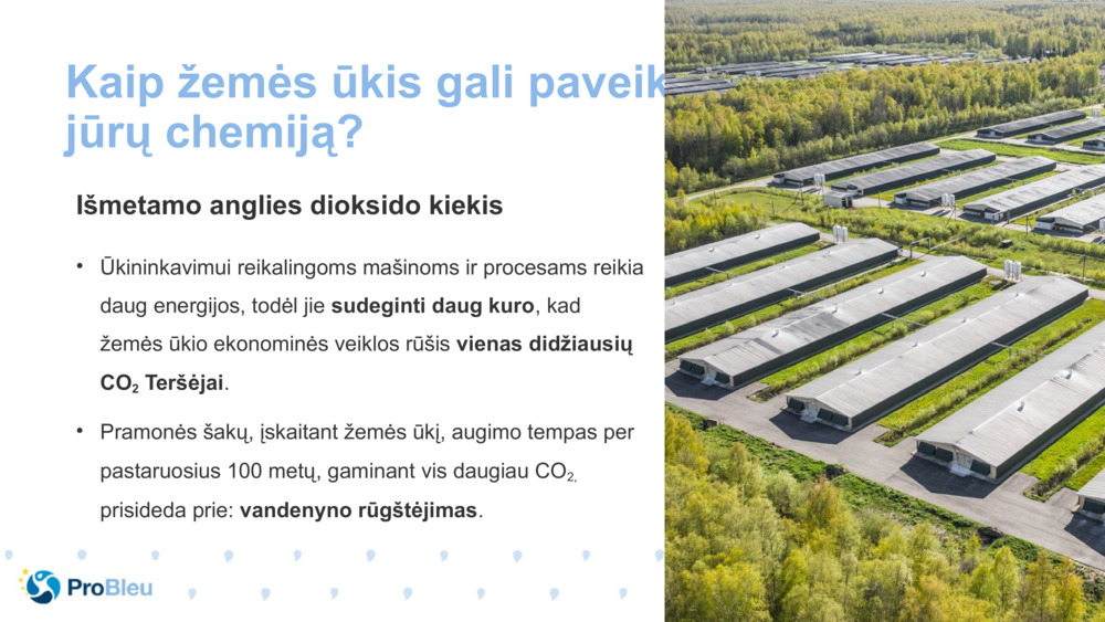 Kaip žemės ūkis gali paveikti jūrų chemiją?