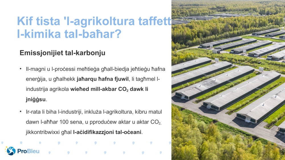 Kif tista 'l-agrikoltura taffettwa l-kimika tal-baħar?