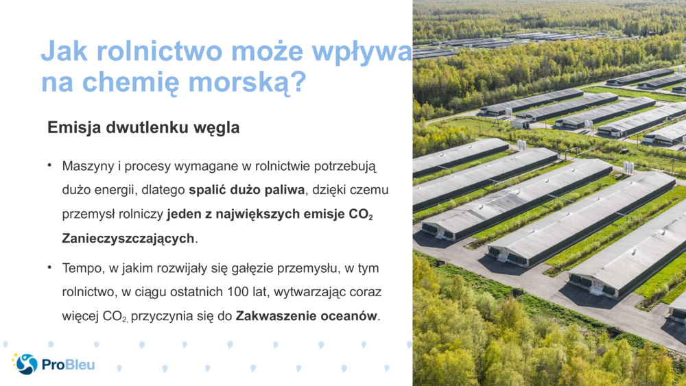 Jak rolnictwo może wpływać na chemię morską?