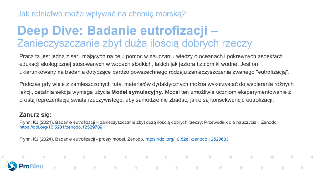 Deep Dive: Badanie eutrofizacji – 