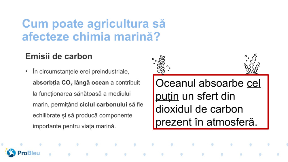 Cum poate agricultura să afecteze chimia marină?