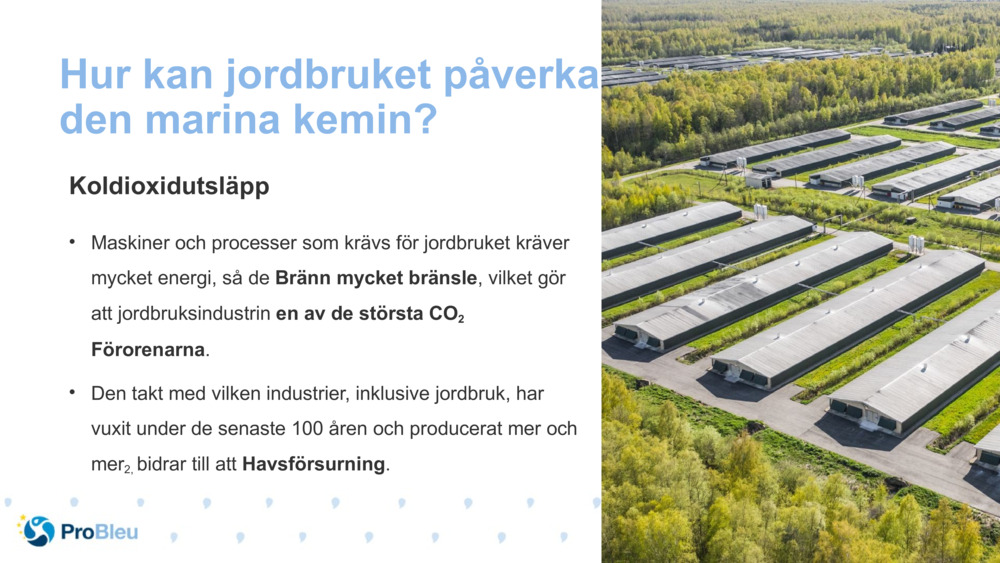 Hur kan jordbruket påverka den marina kemin?
