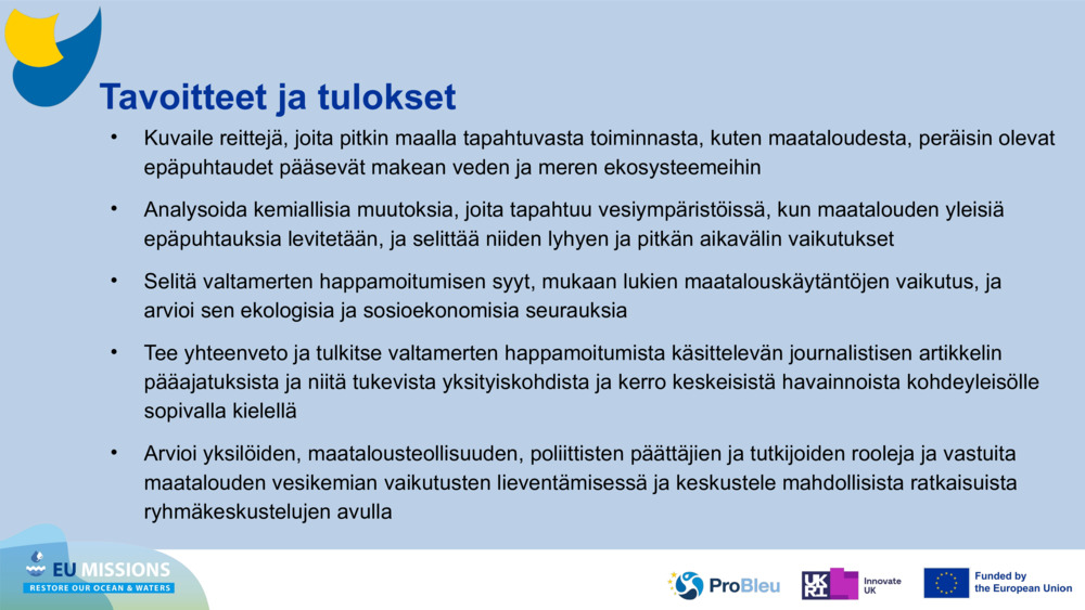 Tavoitteet ja tulokset