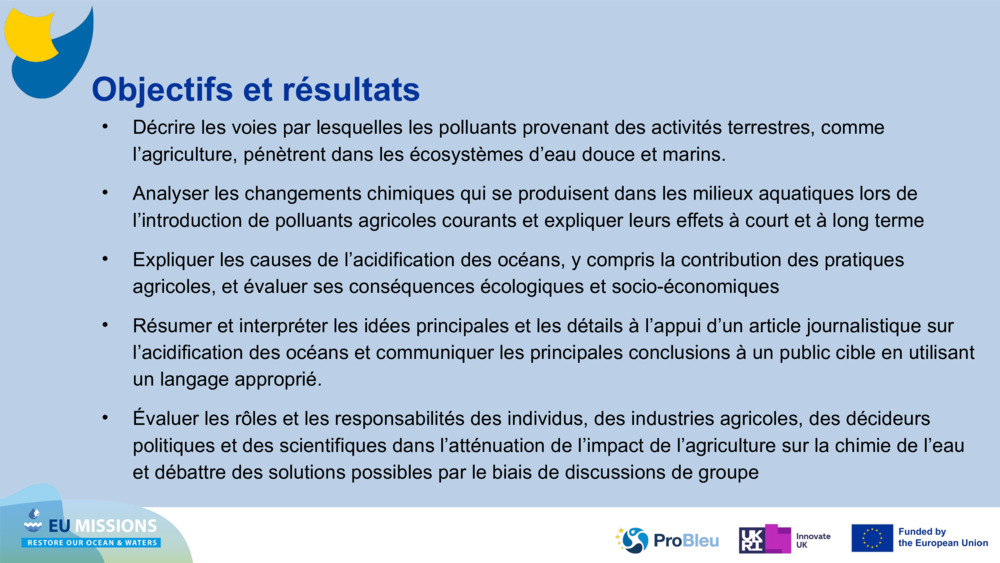 Objectifs et résultats