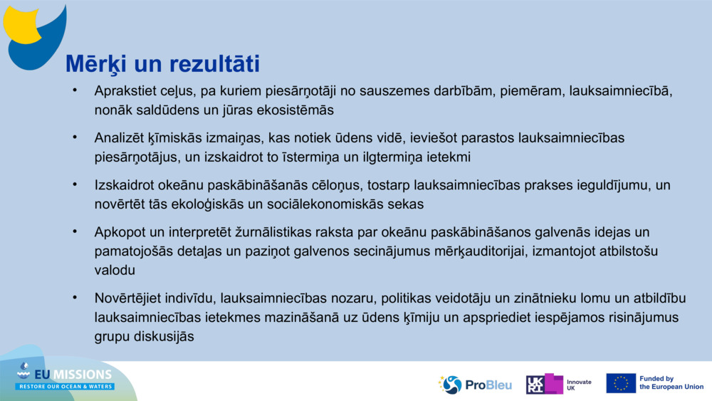 Mērķi un rezultāti