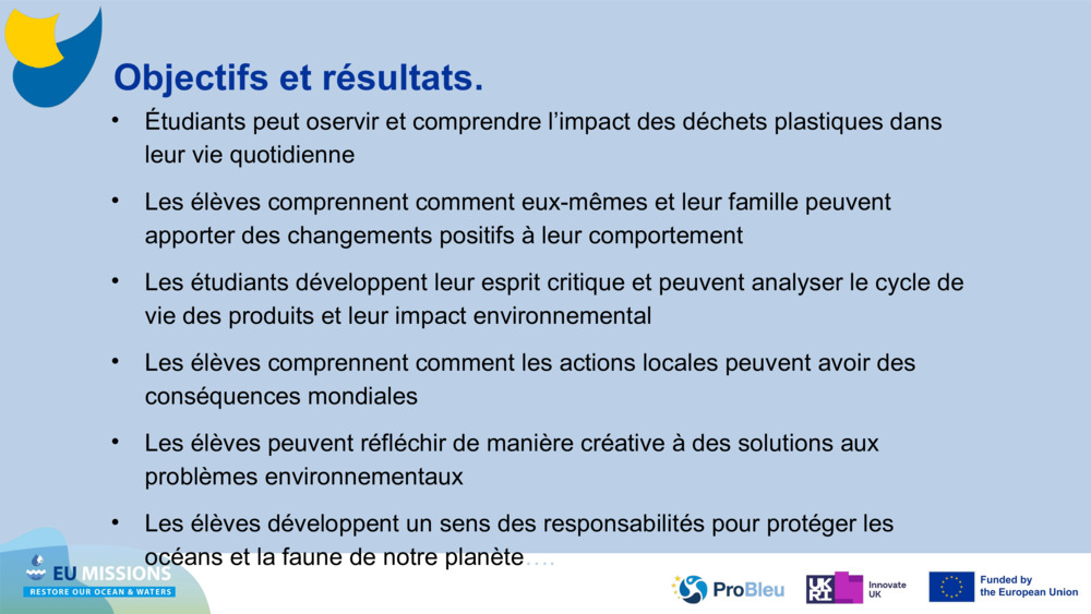 Objectifs et résultats