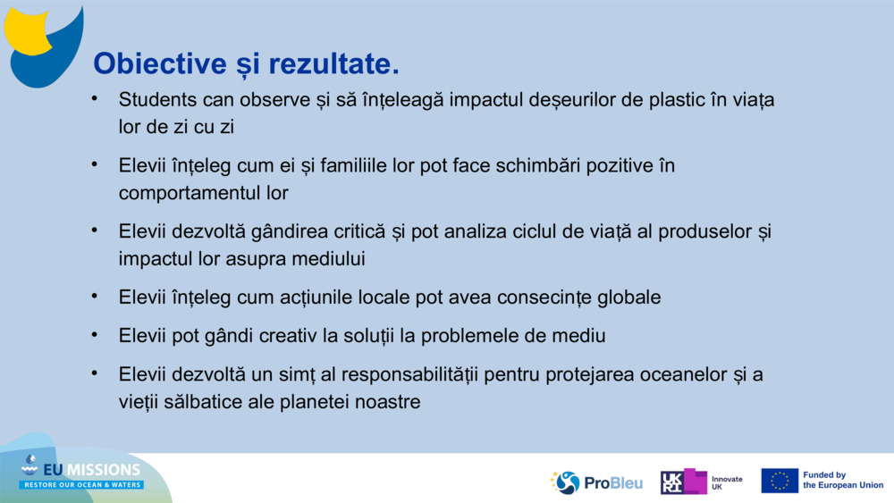 Obiective și rezultate