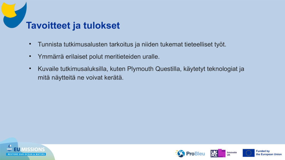 Tavoitteet ja tulokset