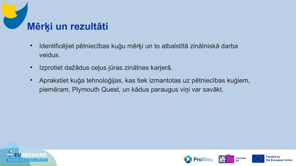 Mērķi un rezultāti