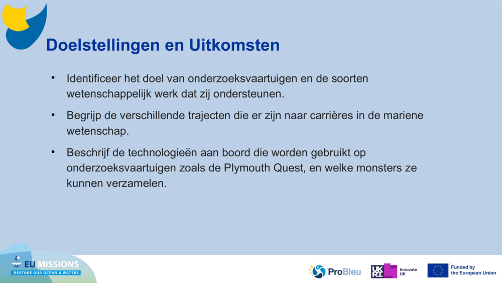 Doelstellingen en Uitkomsten