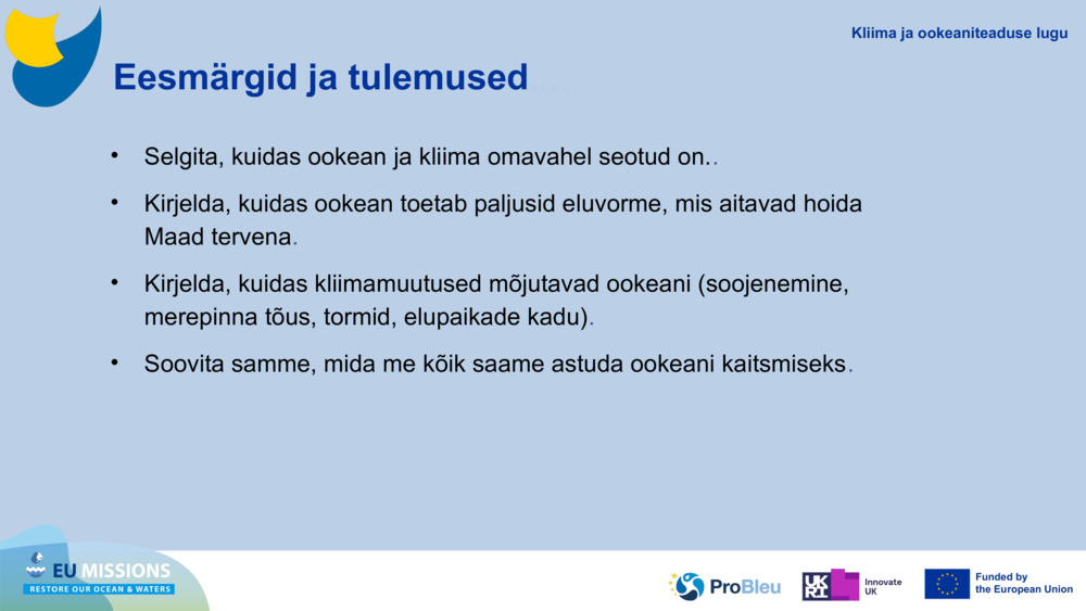 Eesmärgid ja tulemused