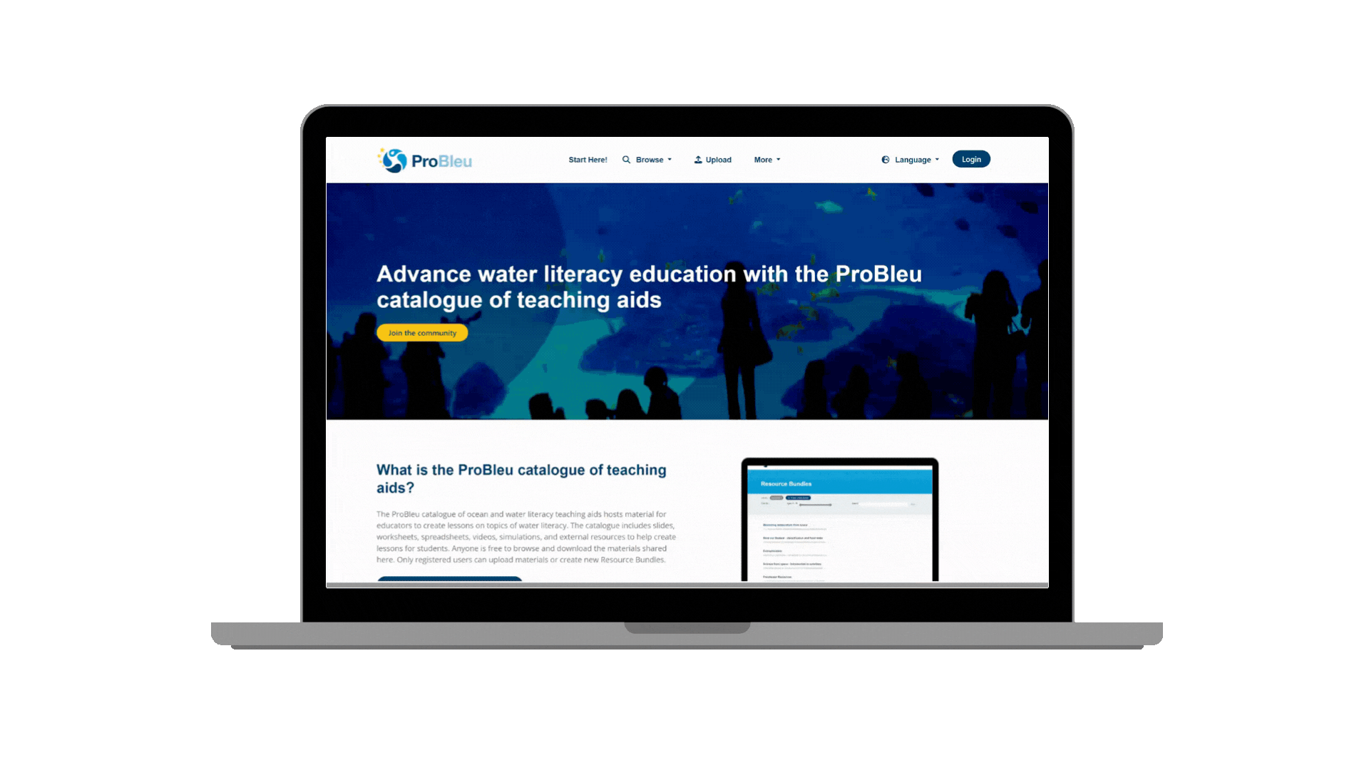 Introductory gif of ProBleu catalogue